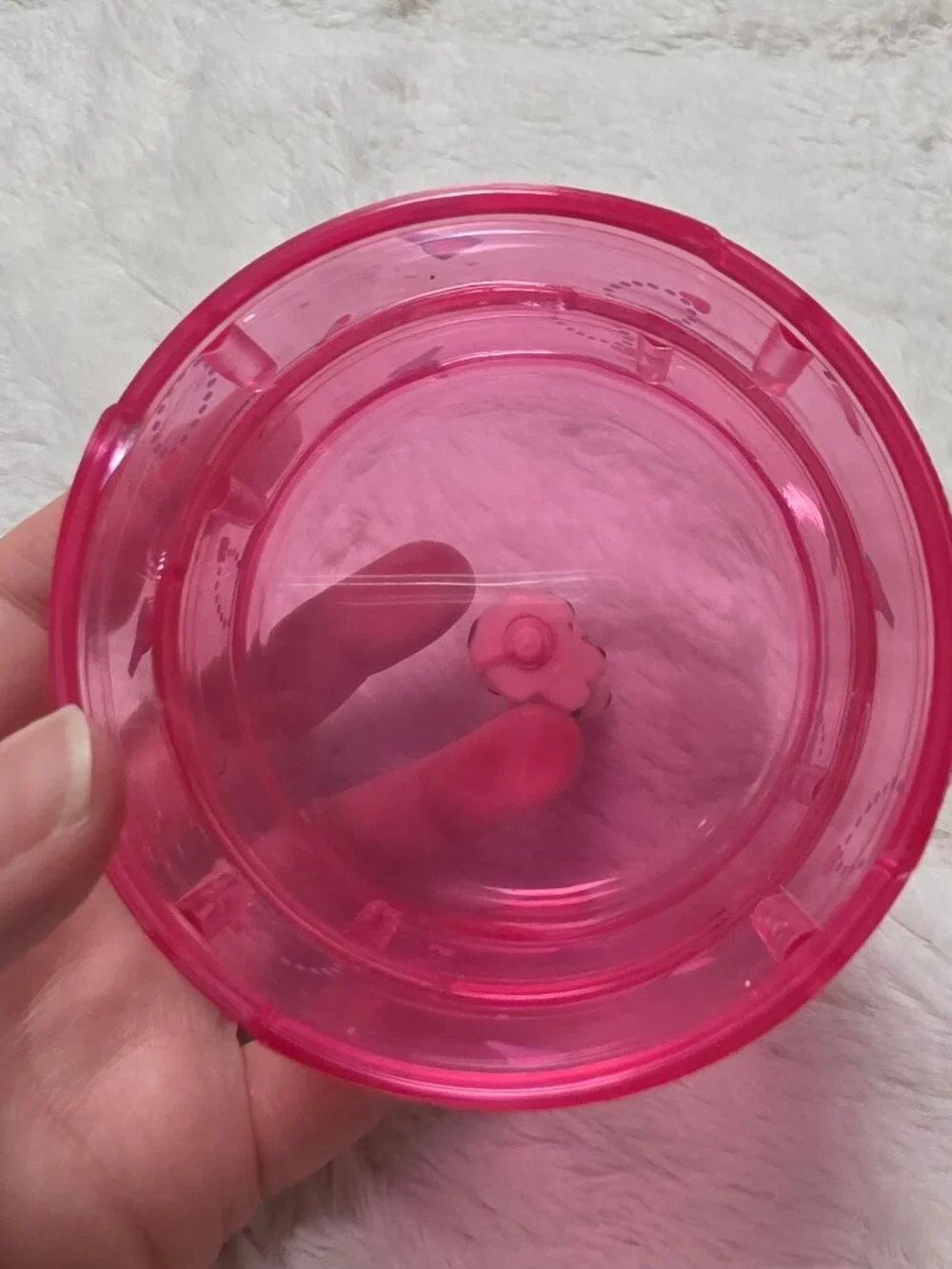 Vintage 1990 Sanrio Spottie Dottie Pink 2-Tier Jewelry Trinket Box Case Plastic
